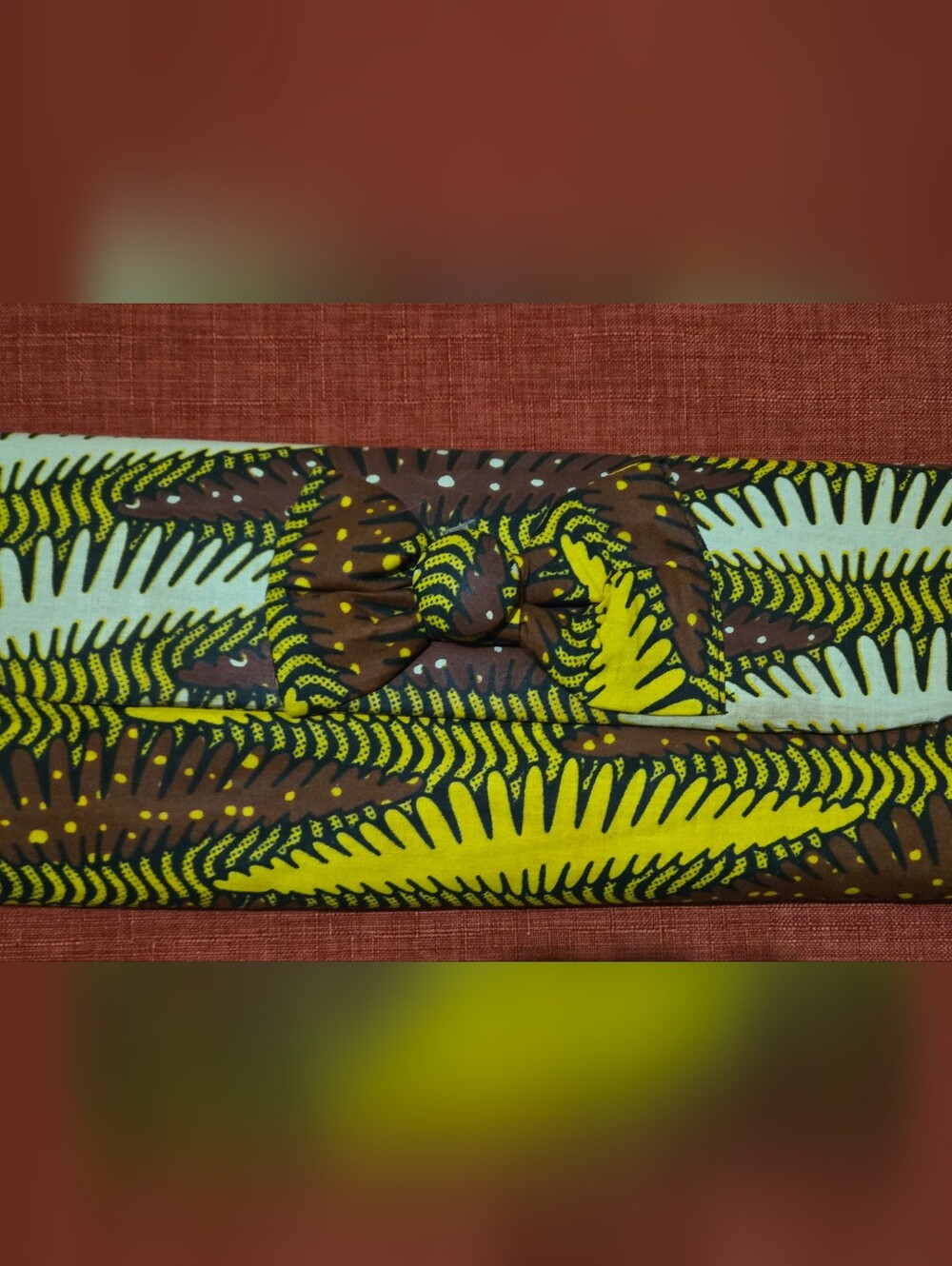 African Cotton Clutch With Bow. Authentic And Never Used. Really Nice For Summer